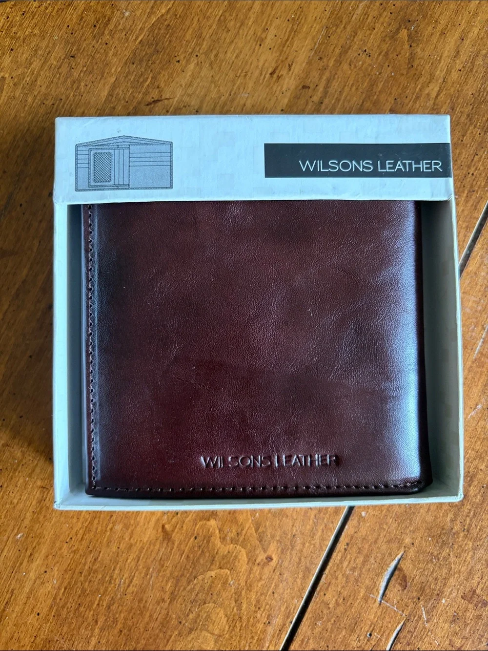NWT $70 Leather wallet Wilson’s Leather Brown in original packaging NEW
